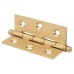 Ball Tip Washered Butt Door Hinge - 75 x 50 x 2.5mm - Satin Brass - Pair