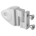 Designer Self Closing Toilet Cubicle Hinge - 17-21mm Panels - Satin Anodised Aluminium
