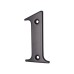 79mm Screw Fix Door Numeral - 1 - Black