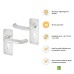 Exel Satin Aluminium 20mm Return to Door Euro Lock Door Handle - 160 x 64mm