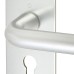 Exel Satin Aluminium 20mm Return to Door Euro Lock Door Handle - 160 x 64mm
