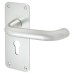 Exel Satin Aluminium 20mm Return to Door Euro Lock Door Handle - 160 x 64mm