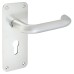 Exel Satin Aluminium 20mm Return to Door Euro Lock Door Handle - 160 x 64mm