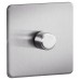 Knightsbridge 5 - 150W 1 Gang 2 Way Push On/Off Rotary Intelligent LED Dimmer Switch - Brush Chrome