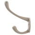 Alexander & Wilks Victorian Single Hat & Coat Hook - 80 x 35mm - Satin Nickel