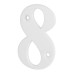 79mm Screw Fix Door Numeral - 8 - White