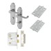 Exel Victorian Summer Bathroom Lock Door Handle Kit - Satin Chrome