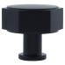 Alexander & Wilks Vesper Hex Cabinet Knob - 40mm Diameter - Matt Black