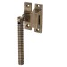 Hampstead Iris Reeded Locking Mortice & Hook Plate Window Fastener - Reversible - Antique Brass