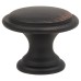 Exel Rim Round Cabinet Knob - 30mm Diameter - Brushed Oil Rubbed Bronze