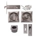 FVG Square Flush Privacy Set with Bolt - Satin Nickel
