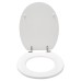 Croydex Kielder Flexi-Fix Standard Close Wooden Toilet Seat - White