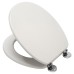Croydex Kielder Flexi-Fix Standard Close Wooden Toilet Seat - White