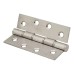 Stainless Steel Washered Butt Door Hinge - 100 x 66 x 2.5mm - Satin Stainless - Pair