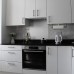 Exel Aluminium Kitchen Splashback - 900 x 750mm - Gloss Brushed Aluminium