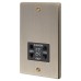 Knightsbridge 115/230V Dual Voltage Shaver Socket - Antique Brass with Black Insert