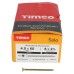 TIMCO Solo Chippy Pozi Countersunk Wood Screws - 4.0 x 60mm - Yellow Zinc - Pack of 200