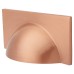 Crofts & Assinder Monmouth Square Cabinet Cup Handle - 64mm Centres - Brushed Copper