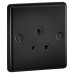 Knightsbridge 5A Round Edge Unswitched Round Pin Socket - Matt Black