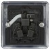 Knightsbridge 5A Round Edge Unswitched Round Pin Socket - Matt Black