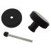 Hampstead Knurled Centre Door Knob - 80mm Rose Diameter - Matt Black