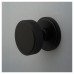 Hampstead Knurled Centre Door Knob - 80mm Rose Diameter - Matt Black