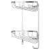 Croydex Wirework Small Corner Shower Basket - Two Tier - 285 x 230 x 135mm - Mild Steel