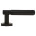 Jedo Matt Black Fire Rated Fluted Door Handles on Round Rose - Bloom Range 