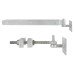 GateMate Heavy Duty Adjustable Double Strap Gate Kit with Hooks on Plates - 600mm - Galvanised