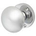 Exel Round Mortice Door Knob Kit - 60mm Rose Diameter - Polished Chrome