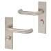 Exel Satin Stainless Steel 19mm Return to Door Bathroom Door Handle - Square - 57mm c/c - RH Exel Satin Stainless Steel 19mm Return to Door Bathroom Door Handle - Square - 57mm c/c - RH
