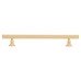Exel York 12mm Knurled T-Bar Cabinet Pull Handle - 160mm Centres - Satin Brass