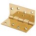 Jedo Quality Projection Hinge - 102 x 102 x 3mm - Polished Brass - Pair