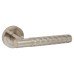 Exel Satin Nickel Diamond Door Handles on Round Rose - Luna Range 