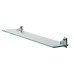 Croydex Sutton Glass Shelf - 500 x 115mm - Polished Chrome