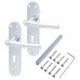 Hampstead Polished Chrome Keyhole Lock Door Handle - Naples Range - 182 x 40mm