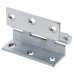 Cranked Ball Bearing Storm Proof Casement Window/Door Hinge - 75 x 3mm - Satin Chrome - Pair