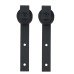 FVG Barn Strap Soft Open/Close Sliding Door Gear - 2000mm Track - 60-80kg Max Door - Black