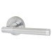 Exel Bella Latch Door Handle on Rose Kit - Polished/Satin Chrome