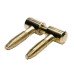 Screwless Type Cabinet Hinge - 35 x 26mm - Polished Brass - Pack of 10