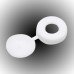 Screw Cup and Cover - 12mm Diameter - White - Pack of 100 Screw Cup and Cover - 12mm Diameter - White - Pack of 100