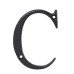 76mm Screw Fix Door Letter - C - Antique Black Iron