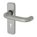 Exel Satin Aluminium 19mm Return to Door Keyhole Lock Door Handle - Puma Range - 155 x 40mm