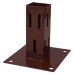 Powapost Fence Post Bolt Down Shoe - Easy Grip - 75 x 75mm - Brown Powder Coated