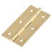 Solid Drawn Butt Cabinet Hinge - 75 x 40 x 2.0mm - Polished Brass - Pair Solid Drawn Butt Cabinet Hinge - 75 x 40 x 2.0mm - Polished Brass - Pair