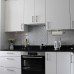 Exel Aluminium Kitchen Splashback - 900 x 750mm - Gloss White Geometric