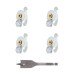 Bullfix Heavy Duty Plasterboard Fixing Kit for Mirrors & Pictures - 5 x 20mm - Pack of 4