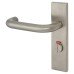 Exel Satin Stainless Steel 19mm Return to Door Bathroom Door Handle - Square - 57mm c/c - LH Exel Satin Stainless Steel 19mm Return to Door Bathroom Door Handle - Square - 57mm c/c - LH