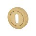 Jedo Escutcheon - 50mm Diameter - Keyhole - PVD Brass