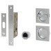 Heritage Brass by M Marcus Square Flush Privacy Handle Set with Lock - Satin Chrome